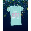 imageIm a Big Sister Shirt Baby Announcement Sibling Girls Kids Fitted TShirtChill Blue