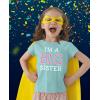 imageIm a Big Sister Shirt Baby Announcement Sibling Girls Kids Fitted TShirtChill Blue