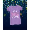 imageIm a Big Sister Shirt Baby Announcement Sibling Girls Kids Fitted TShirtLavender