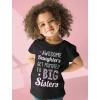 imageTstars Awesome Daughters Get Promoted to Big Sister Baby Announcement Girls Shirt Black Small