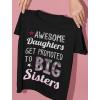 imageTstars Awesome Daughters Get Promoted to Big Sister Baby Announcement Girls Shirt Black XLarge
