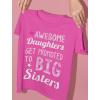 imageTstars Awesome Daughters Get Promoted to Big Sister Baby Announcement Girls Shirt Pink Small