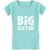 imageBig Sister Shirt Sibling Reveal Baby Announcement Kids Girls Fitted TShirtChill Blue