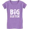 imageBig Sister Shirt Sibling Reveal Baby Announcement Kids Girls Fitted TShirtLavender