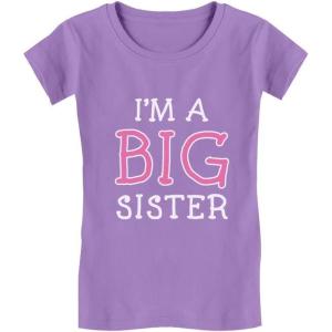 imageIm a Big Sister Shirt Baby Announcement Sibling Girls Kids Fitted TShirtLavender