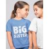 imageBig Sister Shirt Baby Announcement Sibling Reveal Toddler Kids Girls TShirtCalifornia Blue