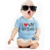 imageI Love My Sisters Siblings Outfits Sibling Baby Boy Girl Infant BodysuitAqua