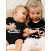 imageLittle Brother Newborn Outfit Baby Announcement Baby Boy Infant Bodysuit Sibling Shirts Little BroAqua