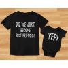 imageTstars Did We Just Become Bestfriends Big Brother Sister Little Bro Sis Matching Sibling Kids Shirt ampamp Baby Bodysuit SetChild Black  Baby Black