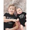 imageTstars Did We Just Become Bestfriends Big Brother Sister Little Bro Sis Matching Sibling Kids Shirt ampamp Baby Bodysuit SetChild Black  Baby Black