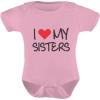 imageI Love My Sisters Siblings Outfits Sibling Baby Boy Girl Infant BodysuitPink