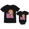 imagePaw Patrol Skye Big Sister Little Sister Matching Outfits Girls Sibling ShirtsKid Black  Baby Black
