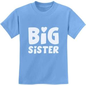 imageBig Sister Shirt Baby Announcement Sibling Reveal Toddler Kids Girls TShirtCalifornia Blue