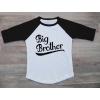 imageGift for Big Brother Siblings Boys Toddler Raglan 34 Sleeve Baseball TeeGreenWhite