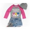 imageSister Shark Baby Birthday Big Sister Raglan Shirt FintasticPink