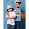 imageTstars  Spongebob and Gary Big Brother Funny Toddler Kids TShirtCalifornia Blue