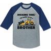 imageGoing to Be Big A Brother Tractor Lover 34 Sleeve Baseball Jersey Toddler ShirtBlue