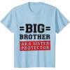 imageKids Gift for Big Brother AKA Little Sister Protector TShirtBaby Blue