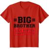 imageKids Gift for Big Brother AKA Little Sister Protector TShirtRed