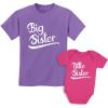 imageTstars Big Sister Little Sister Matching Outfits Baby Announcement Sibling Shirts SetGirls Shirt Lavender  Baby Wow Pink