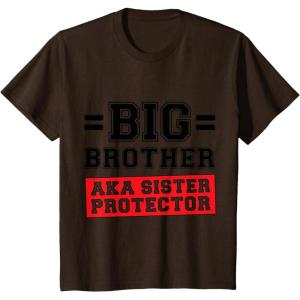 imageKids Gift for Big Brother AKA Little Sister Protector TShirtBrown