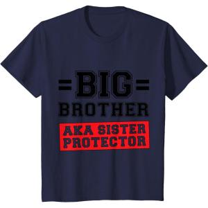 imageKids Gift for Big Brother AKA Little Sister Protector TShirtNavy Blue