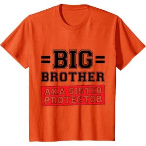 imageKids Gift for Big Brother AKA Little Sister Protector TShirtOrange