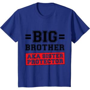 imageKids Gift for Big Brother AKA Little Sister Protector TShirtRoyal Blue