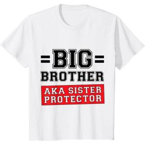 imageKids Gift for Big Brother AKA Little Sister Protector TShirtWhite