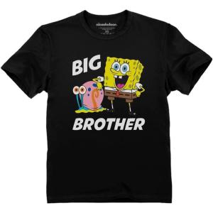 imageTstars  Spongebob and Gary Big Brother Funny Toddler Kids TShirtBlack