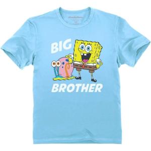 imageTstars  Spongebob and Gary Big Brother Funny Toddler Kids TShirtCalifornia Blue