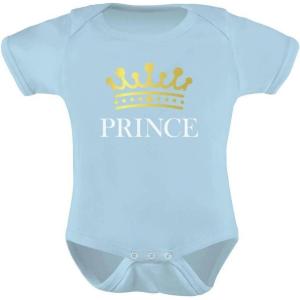 imageTstars Prince Crown Newborn Outfit for Boys Baby Boy Brother Infant BodysuitAqua