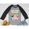 imageBrother Shark Shirt Baby Birthday Big Brother Raglan JawsomeBlue