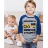 imagePromoted to Big Brother ampamp Digging It Shirt Construction Bulldozer Sibling Toddler Kids Raglan TShirtBlue