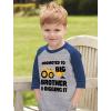imagePromoted to Big Brother ampamp Digging It Shirt Construction Bulldozer Sibling Toddler Kids Raglan TShirtBlue