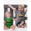 imageTractor Big Brother Little Brother Matching Sibling Outfits Toddler Kids Tshirt ampamp Baby Bodysuit SetBaby Green  Kids Gray