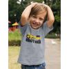 imageTractor Big Brother Little Brother Matching Sibling Outfits Toddler Kids Tshirt ampamp Baby Bodysuit SetBaby Green  Kids Gray