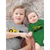 imageTractor Big Brother Little Brother Matching Sibling Outfits Toddler Kids Tshirt ampamp Baby Bodysuit SetBaby Green  Kids Gray