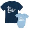 imageBig Brother Shirt Little Brother Boys Matching Outfits Brothers Sibling ShirtsKids Shirt Navy  Baby Aqua