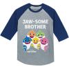 imageBrother Shark Shirt Baby Birthday Big Brother Raglan JawsomeBlue