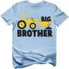 imageConstruction Tractor Big Brother Shirt Pregnancy Baby Announcement Gifts for Boys Sibling Toddler Kids TshirtCalifornia Blue