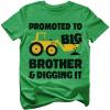 imagePromoted to Big Brother ampamp Digging It Shirt Pregnancy Announcement Gifts for Boys Sibling Toddler Kids TShirtGreen