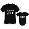 imageTstars Funny Big Brother Shirt Little Brothers Matching Outfits Boys Sibling ShirtsBig Bro Black  Lil Bro Black