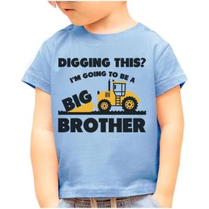 imageDigging This Im Going to Be a Big Brother Shirt Baby Pregnancy Announcement Boys Sibling Toddler Kids TShirtCalifornia Blue