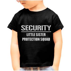 imageSecurity Protection Squad Big Brother Shirt Pregnancy Announcement Sibling Boys Toddler ampamp Youth Kids TShirt 56 Black