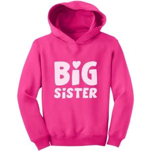 imageTeeStars  Big Sister  Sibling Gift Idea Elder Sister Cute Toddler HoodiePink