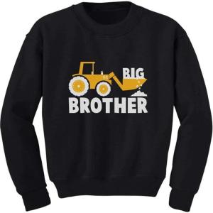 imageTstars  Big Brother Gift  Tractor Loving Boy ToddlerKids SweatshirtBlack