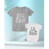 imageBig Bro Lil Bro Matching Outfits Baby Announcement Sibling Brother ShirtsBig Bro Gray  Lil Bro GrayWhite