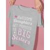imageTstars Awesome Daughters Get Promoted to Big Sister Baby Announcement Girls Shirt Gray Medium