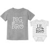 imageBig Bro Lil Bro Matching Outfits Baby Announcement Sibling Brother ShirtsBig Bro Gray  Lil Bro GrayWhite